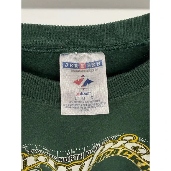 Vintage Jerzees GreenBay Packers Sweatshirt Green Size L - Picture 4 of 7